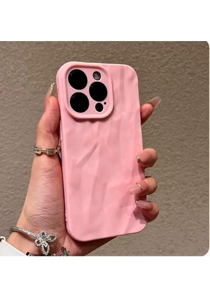 Epawave Kırışık Dokulu Iphone 14 Pro Max Kılıf Pembe