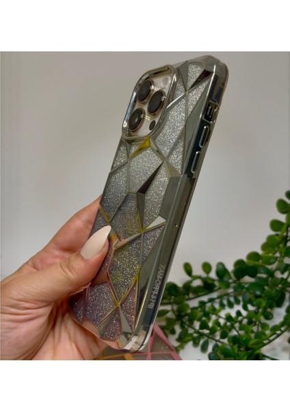 Epamira Pırlanta Parlaklıkta Iphone 14 Pro Max Telefon Kılıfı Gümüş modelleri