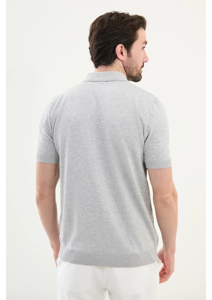 Çizgili Slim Fit Polo Yaka Erkek Triko T-Shirt modelleri