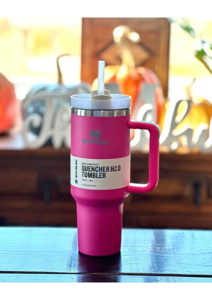 Store Quencher Pipetli Termos Bardak 1.18 Lt, Pink Dust Adr