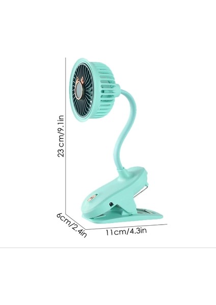Taşınabilir Mini Klips Bebek Arabası Fanı, Fan Elektrikli Soğutma Hava Sirkülatöründe 360 Derece Dönebilen Klips