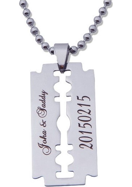 Jilet Isim Kolye Gümüş Kişiye Özel