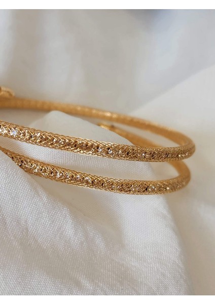 Akordiyon Sarmal Model Gold Renk Kumlu Hasır Tel Bileklik fiyatları