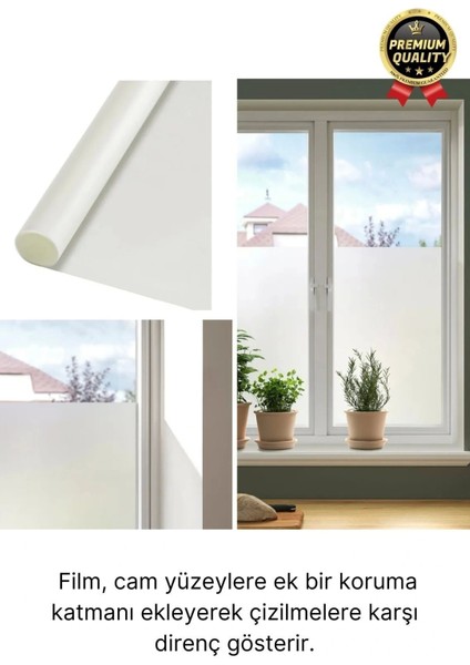 Premium Uv Engelleyici Içeriyi Göstermeyen Yapışkan Iz Bırakmaz Ofis Ev Buzlu Cam Filmi 2 mt x 60 cm indirimleri