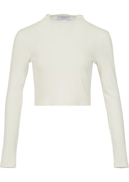 Kadın Ekru Crop