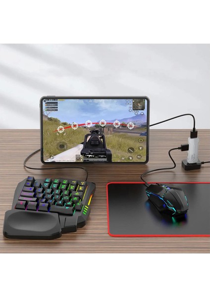 Pubg Mobil Oyun Kiti 5in1 Bt5.3 Klavye Mouse Dönüştürücü Seti Pugb Seti