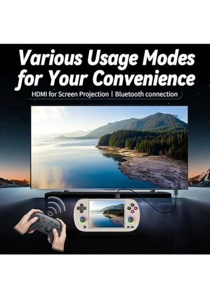 M22 Pro Retro Oyun Konsolu 5.0 ’’ıps Ekran Dahili 20000+ Oyun Emülatörleri Rgb LED Joystick
