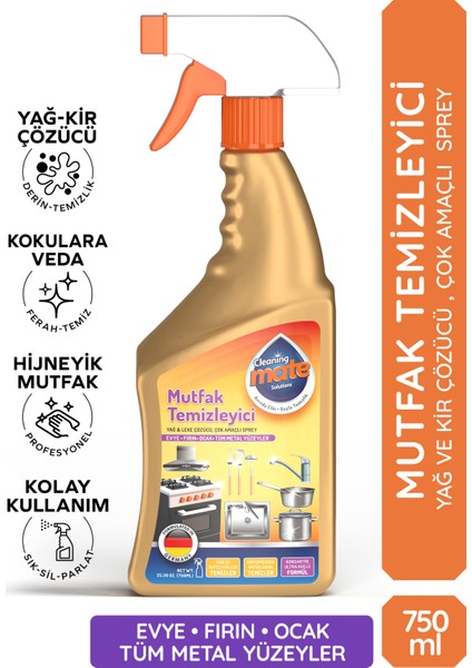 Cleaning Mate Ultra Güçlü Yağ ve Kir Sökücü Mutfak Temizleyici