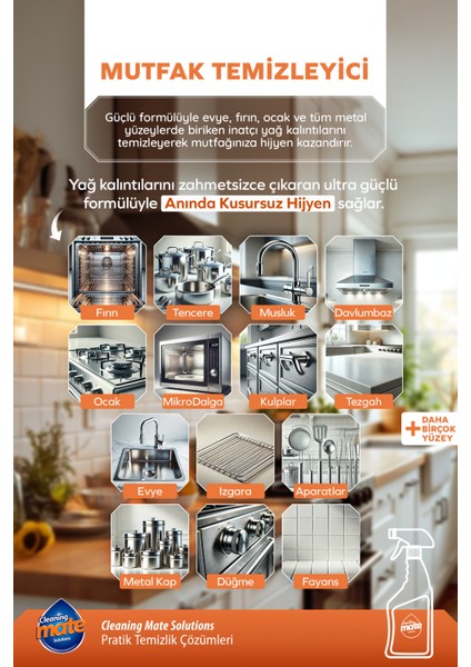 Cleaning Mate Ultra Güçlü Yağ ve Kir Sökücü Mutfak Temizleyici fiyatları