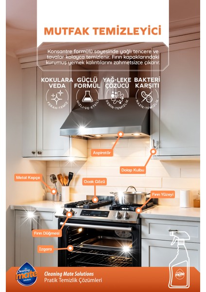 Cleaning Mate Ultra Güçlü Yağ ve Kir Sökücü Mutfak Temizleyici fırsatları