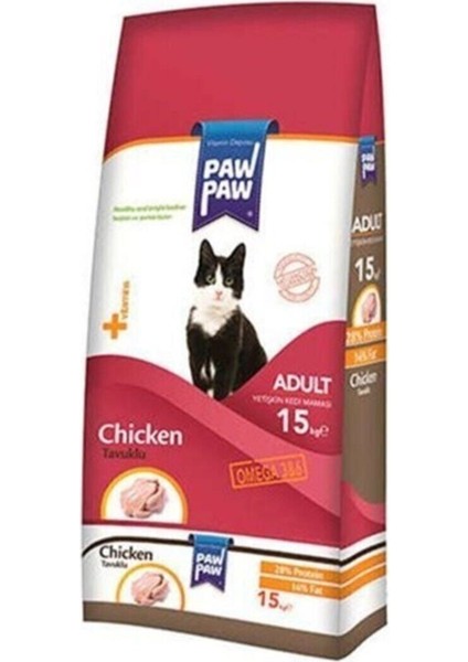 Paw Paw Tavuklu Kedi Maması 15 kg