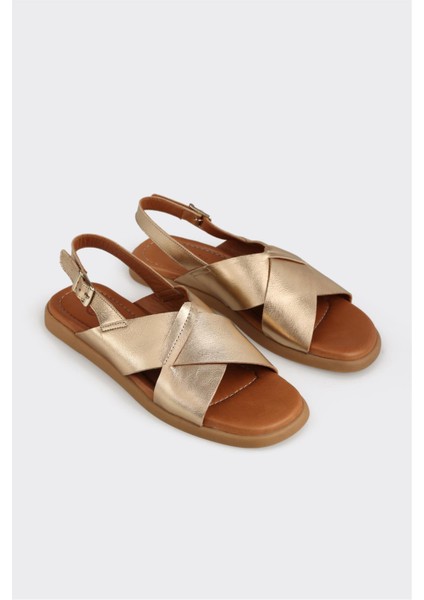 Gold Deri Kadın Sandalet fiyatları