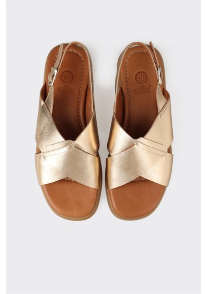 Gold Deri Kadın Sandalet fırsatları