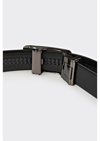 Siyah Deri Erkek Kemer modelleri