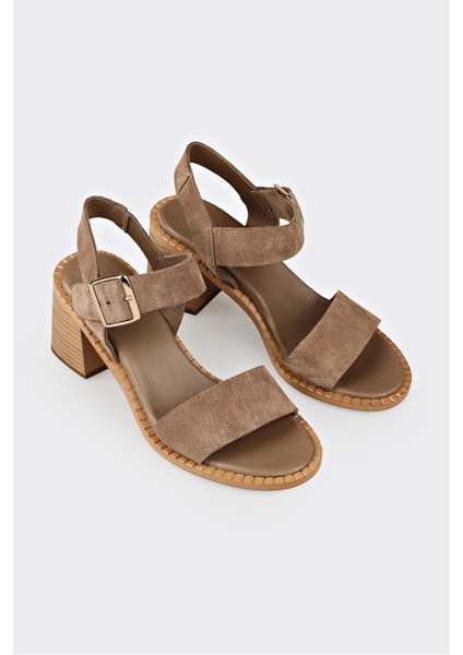 Vizon Deri Kadın Sandalet fiyatları