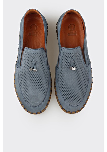 Mavi Deri Erkek Günlük Ayakkabı fırsatları