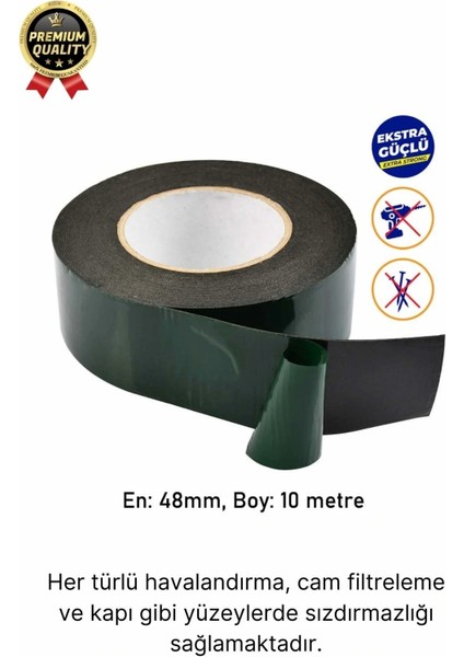 Premium Ultra Güçlü Iz Bırakmaz Elastik Yapılı Çift Taraflı Akrilik Köpük Bant 36MM - 10M - 10 Adet