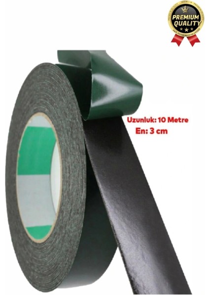 Premium Ultra Güçlü Iz Bırakmaz Elastik Yapılı Çift Taraflı Akrilik Köpük Bant 36MM - 10M - 10 Adet