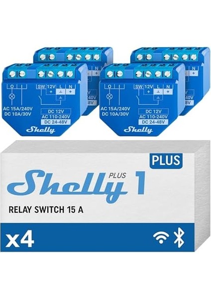 Menashop Plus 1 | Wi-Fi ve Bluetooth Akıllı Röle Şalteri | Ev Otomasyonu | Alexa ve Google Home Uyumlu | Ios Android Uygulaması, Hub Gerekmez, Aydınlatma Kontrolü, Kendin Yap Uzaktan Kumanda, Garaj