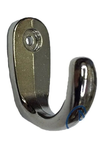 Büyük Tekli Fincan Askı, Dekor Askısı - Nikel, 12X23X30 mm