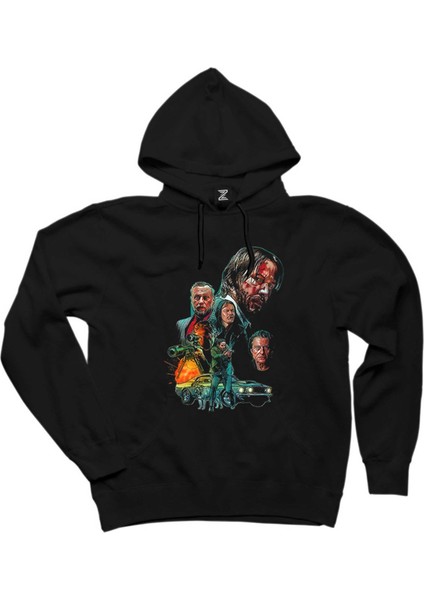 John Wick Best Series Siyah Kapşonlu Sweatshirt Hoodie