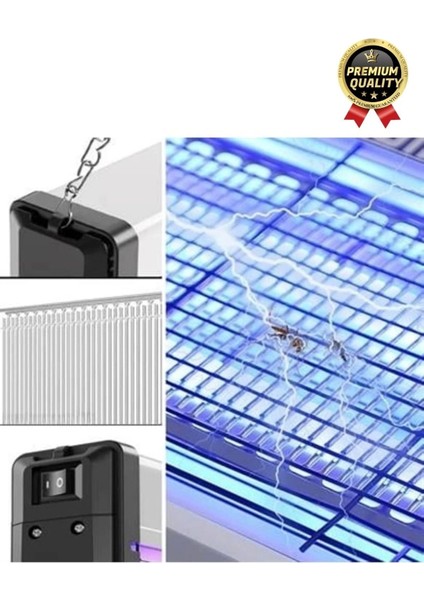 Çift Florasan Yüksek Güç Sessiz Zincir Askılı Sineksavar Elektrikli Uv Sivrisinek Öldürücü Kovucu