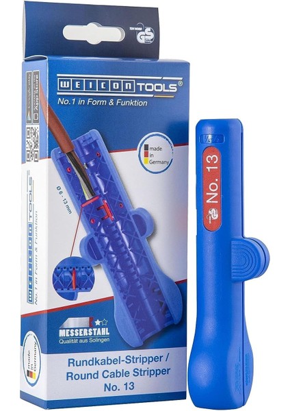 Menashop 52000013 Yuvarlak Kablo Sıyırıcı No. 13 Kablo Soyucu, 6-13 mm Arası Yuvarlak Kablolar Için
