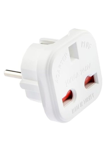 Menashop Metrashop 521051 Ingiliz Dubai Hong Kong Fişi Türk Fişi Ingiliz Fişe Çevirici Priz Dönüştürücü Seyahat Adaptörü, Çoklu Priz Dönüşümü, Taşınabilir ve Pratik Seyahat Çözümü