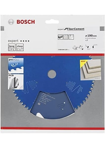 Menashop Metrashop 2608644124 Expert Daire Testere Bıçağı, Fiber Çimento Için, Mavi, 2608644124