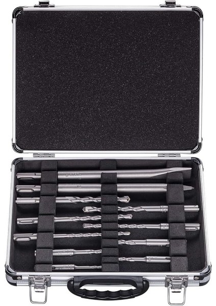 Menashop Metrashop Professional Accessories 11 Parça Sds-Plus Karışık Darbeli Matkap ve Keski Seti (Beton ve Duvar Işleri Için, Darbeli Matkap Aksesuarı)