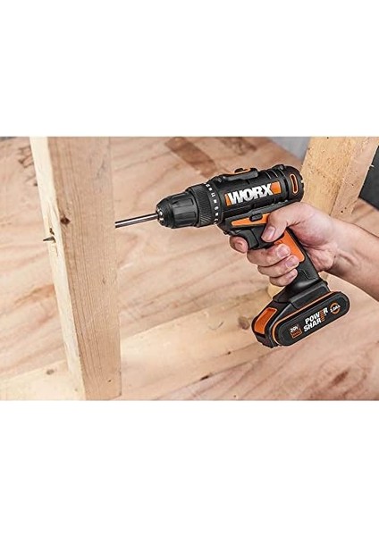Menashop Metrashop WX100 20V/2.0AH Li-On Tek Akülü Profesyonel Şarjlı Matkap