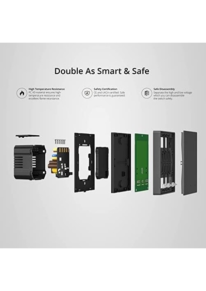 Menashop M5-3c-80 Akıllı Duvar Anahtarı 3 Kanallı