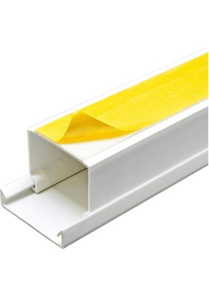 Menashop 2 Metre (60X40MM) Kendinden Yapışkanlı Klima Borusu Gizleyici Kablo Kanalı | 2m (5 Adet x 40CM) Kablo Gizleyici