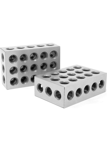 Menashop 10423 7,6 x 5,1 x 2,5 cm Çelik Sertleştirilmiş Hassas Bloklar, 2 Adet