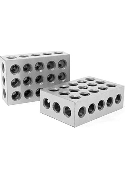 Menashop 10423 7,6 x 5,1 x 2,5 cm Çelik Sertleştirilmiş Hassas Bloklar, 2 Adet