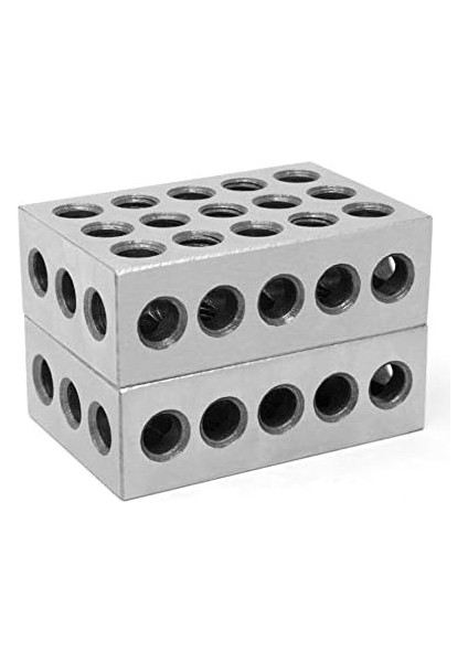 Menashop 10423 7,6 x 5,1 x 2,5 cm Çelik Sertleştirilmiş Hassas Bloklar, 2 Adet