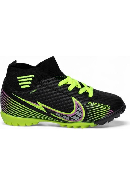 Twingo Filet 585 Siyah Sarı Çoraplı Halı Saha Futbol Ayakkabısı