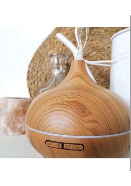 Hava Nemlendirici 7 LED Işıklı Aromatik Oda Kokusu 550 ml Kahve Aroma Difüzörü Buhar Makinası