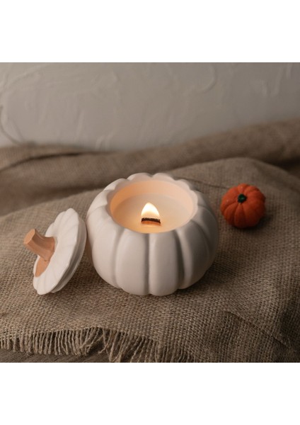 Pumpkin Vanilya Kokulu Dekoratif Mum fırsatları