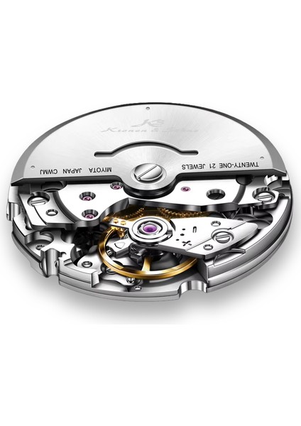 KS9003 Tungsten Mekanik Otomatik Gümüş Erkek Kol Saati