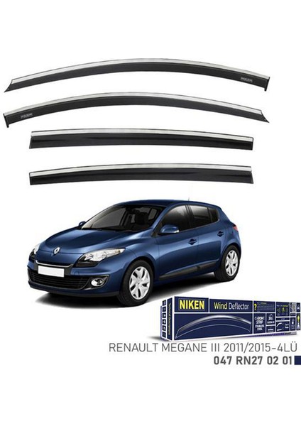 Kromlu Cam Rüzgarliği Renault Megane Iii 2011-2015 4lü 11