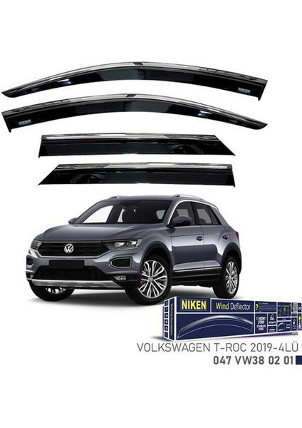 Kromlu Cam Rüzgarliği Vw T-Roc 2019- 4lü 11