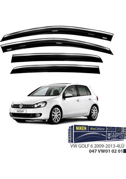 Kromlu Cam Rüzgarliği Vw Golf 6 2009-2013 4lü 11