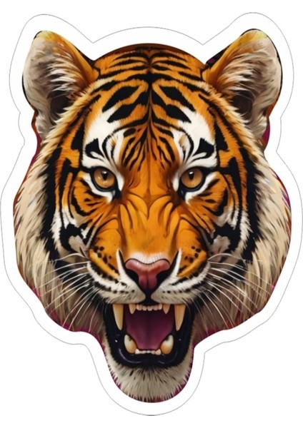 9x9 cm Kaplan Sticker Araba Motor Laptop Kask Sticker