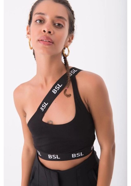 Tek Omuz Detaylı Büstiyer - Siyah modelleri