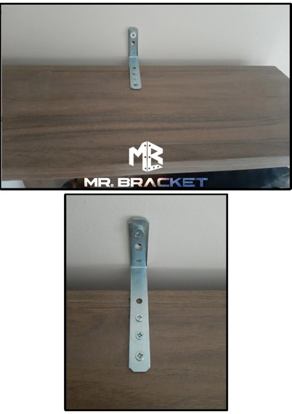 MR.BRACKET 5.2 x 10 cm - Deprem Güvenliği Dolap Sabitleme Aparatı Seti - Mobilya Gardırop Portmanto Kitaplık Masa Raf Eşya Duvara Sabitleyici Aparat