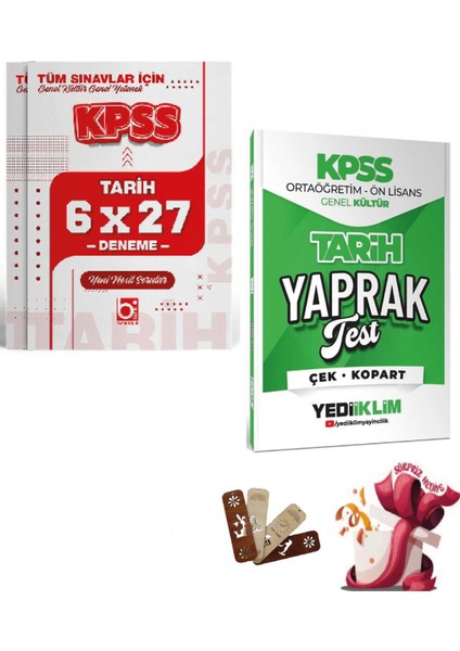 2026 Kpss Lise Ortaöğretim Ön Lisans Tarih Yaprak Test ve Deneme