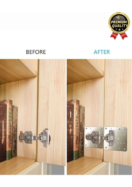 Premium Paslanmaz Çelik Mobilya Mutfak Kapı Etkili Çözüm Dayanıklı Menteşe Tamir Onarım Plaka Seti indirimleri