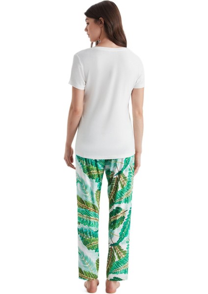 Kadın Ekru Pijama Takım 9820 fırsatları