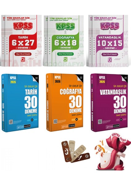 2026 Kpss Tüm Adaylar Için Genel Kültür Deneme Seti 6 Kitap Pegem